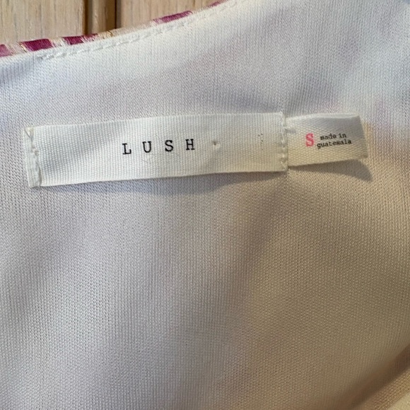 Lush Mauve and Cream Ruched Blouse - Picture 2 of 3